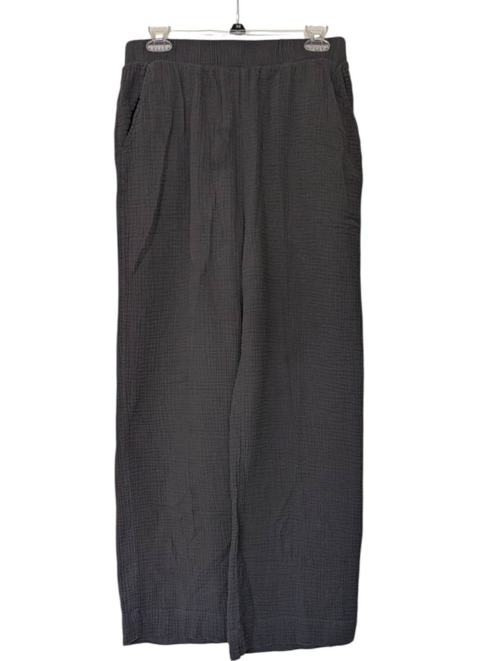 Faherty Dream Organic Cotton Wide Leg Pants Grey Women's Size Medium Lightweight - Picture 7 of 7